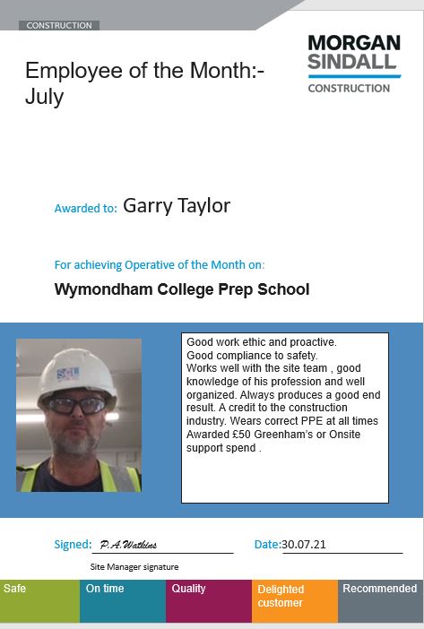 Employee of the month: Garry Taylor